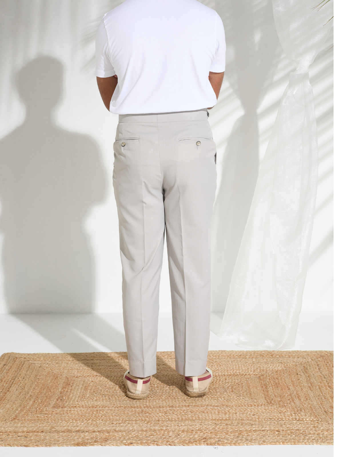 Silver D-ring Trouser