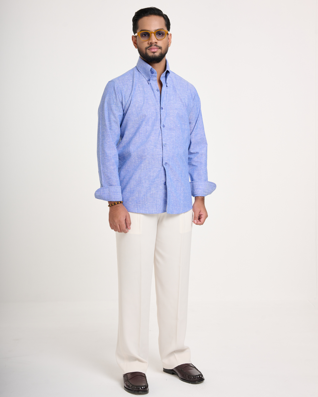 Chambray Blue Button down Shirt