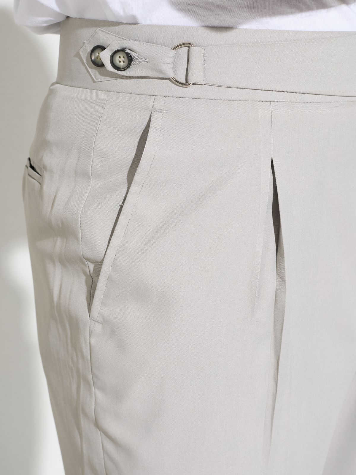 Silver D-ring Trouser