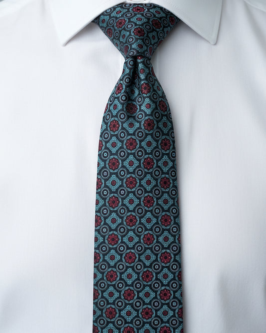Teal Medallion Tie
