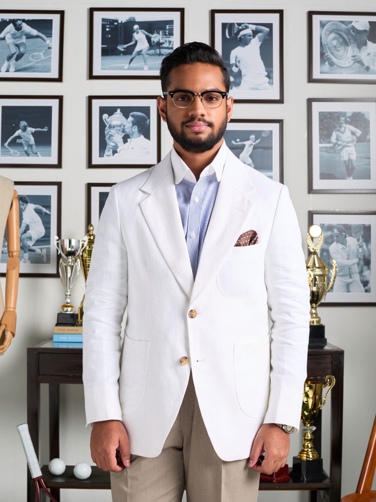 White Cotton Blazer