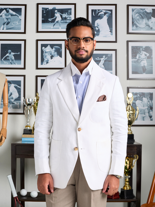 White Cotton Blazer