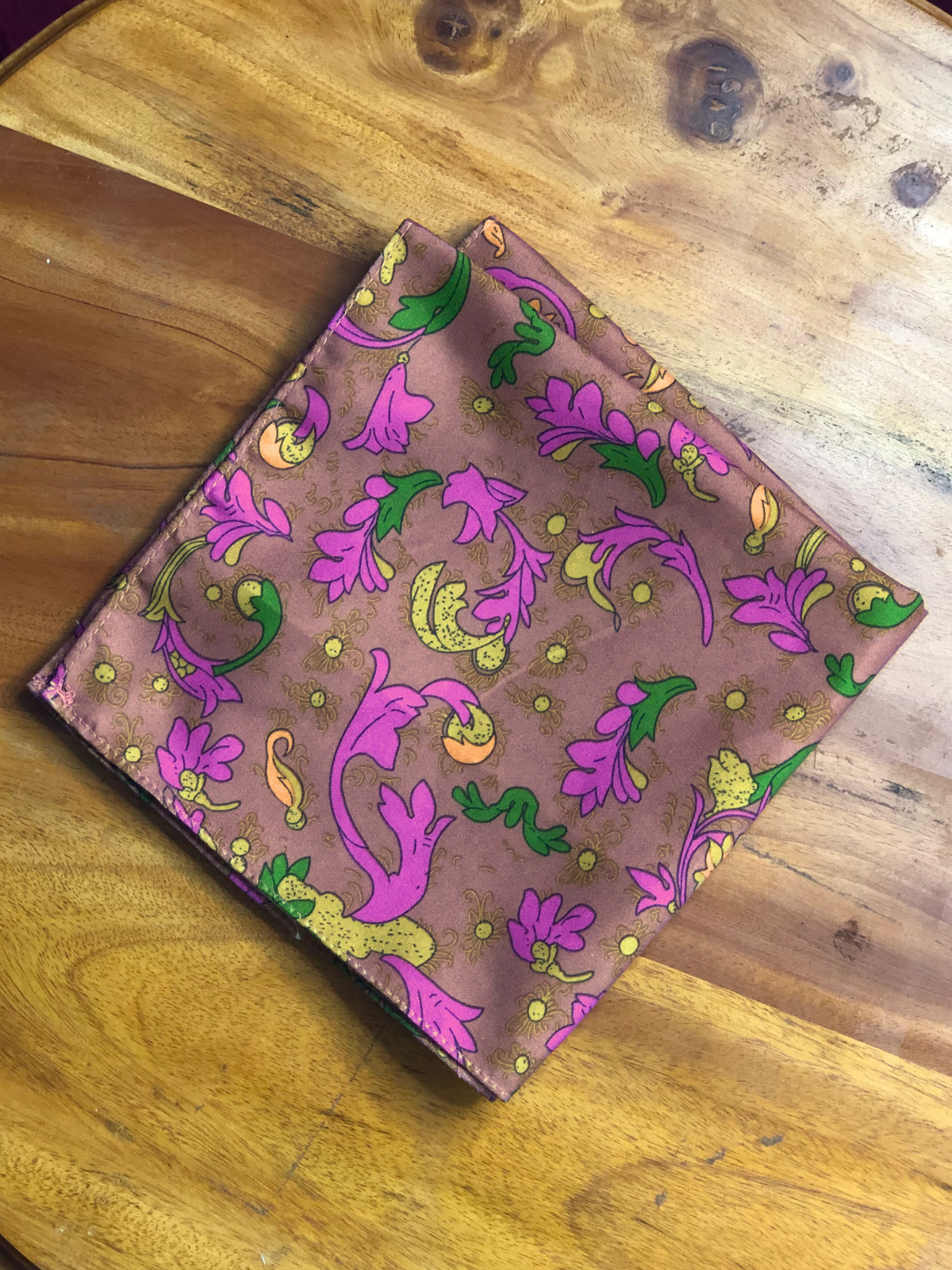 Floral Magenta Pocket Square