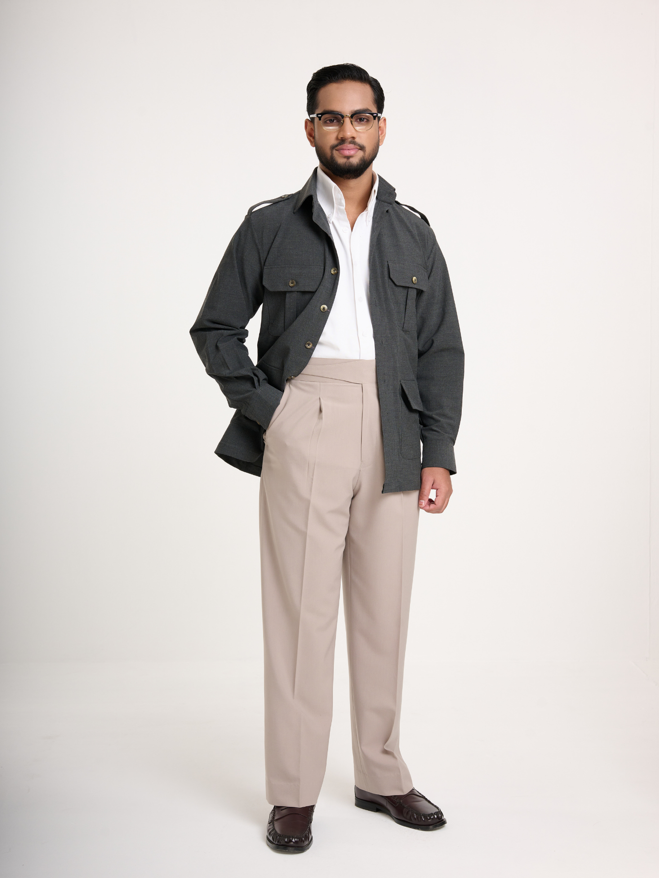 Charcoal Field Shacket