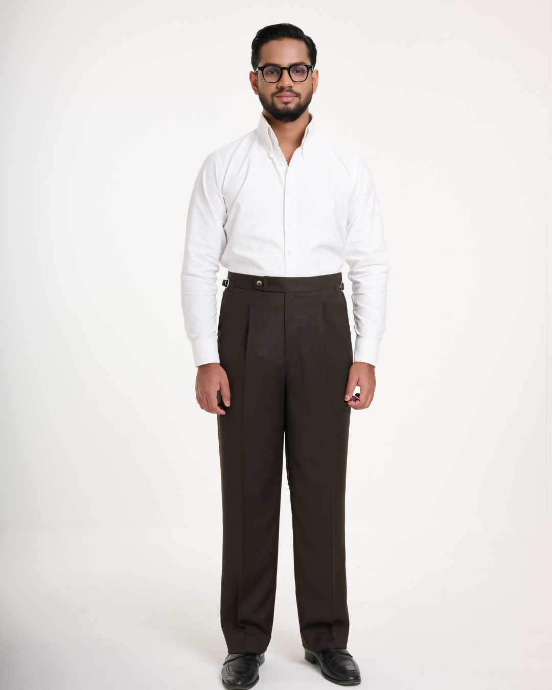 Coffee Single Button Trouser