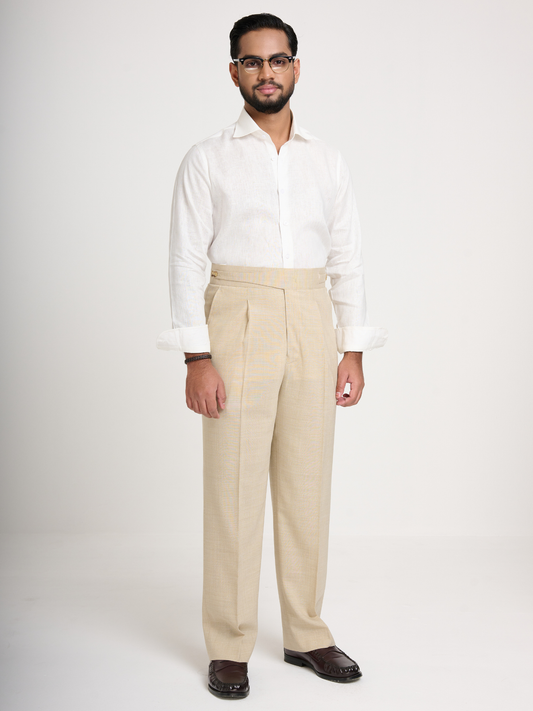 Sand Beige Formal Trouser