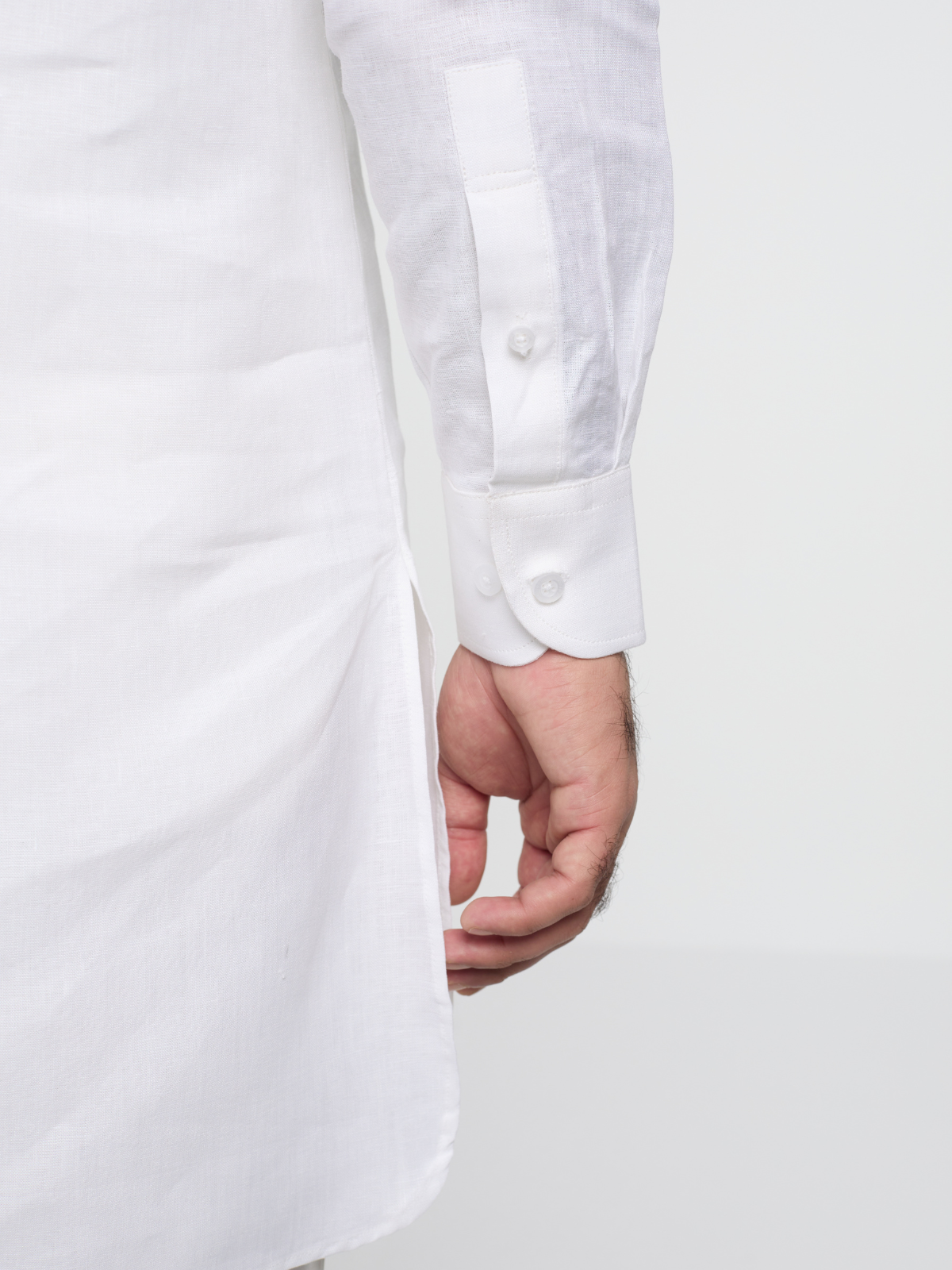 White Button Down Kurta