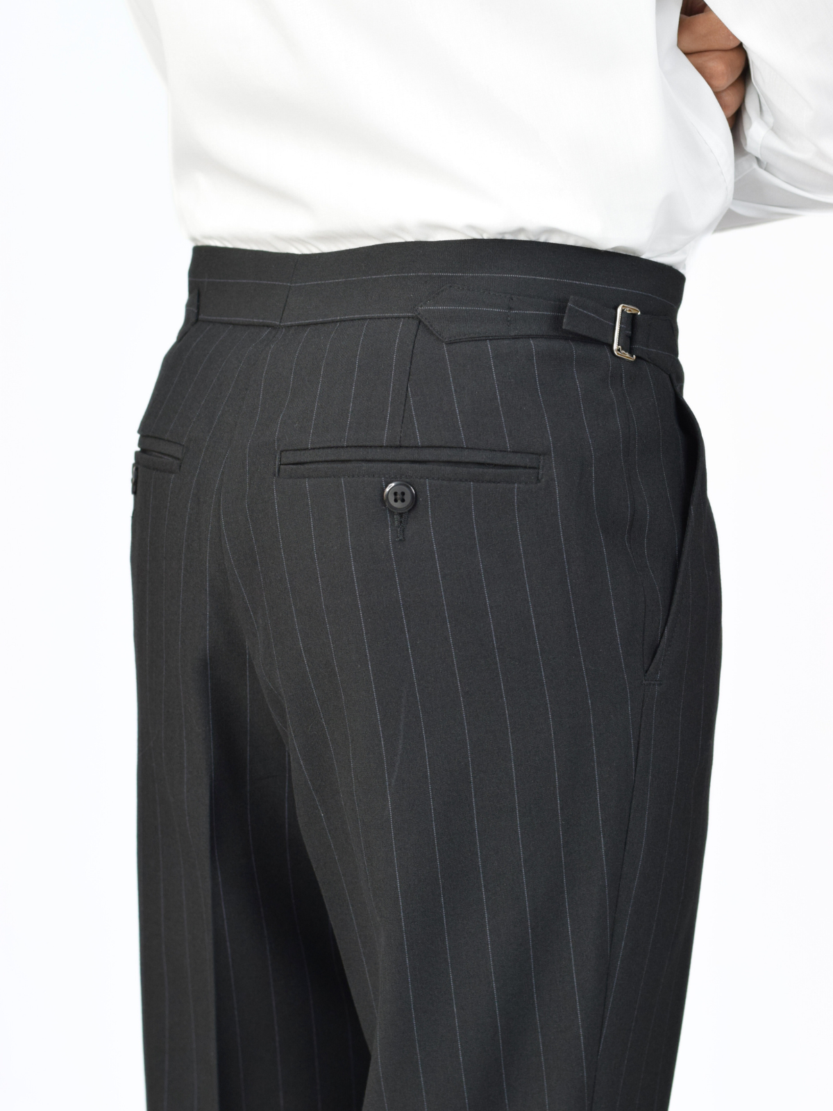 Navy Striped Formal Trouser