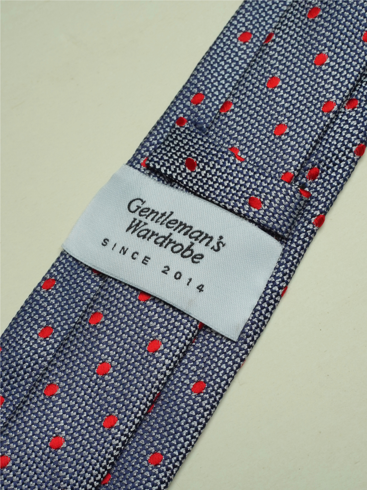 Silver & Red Polka Tie