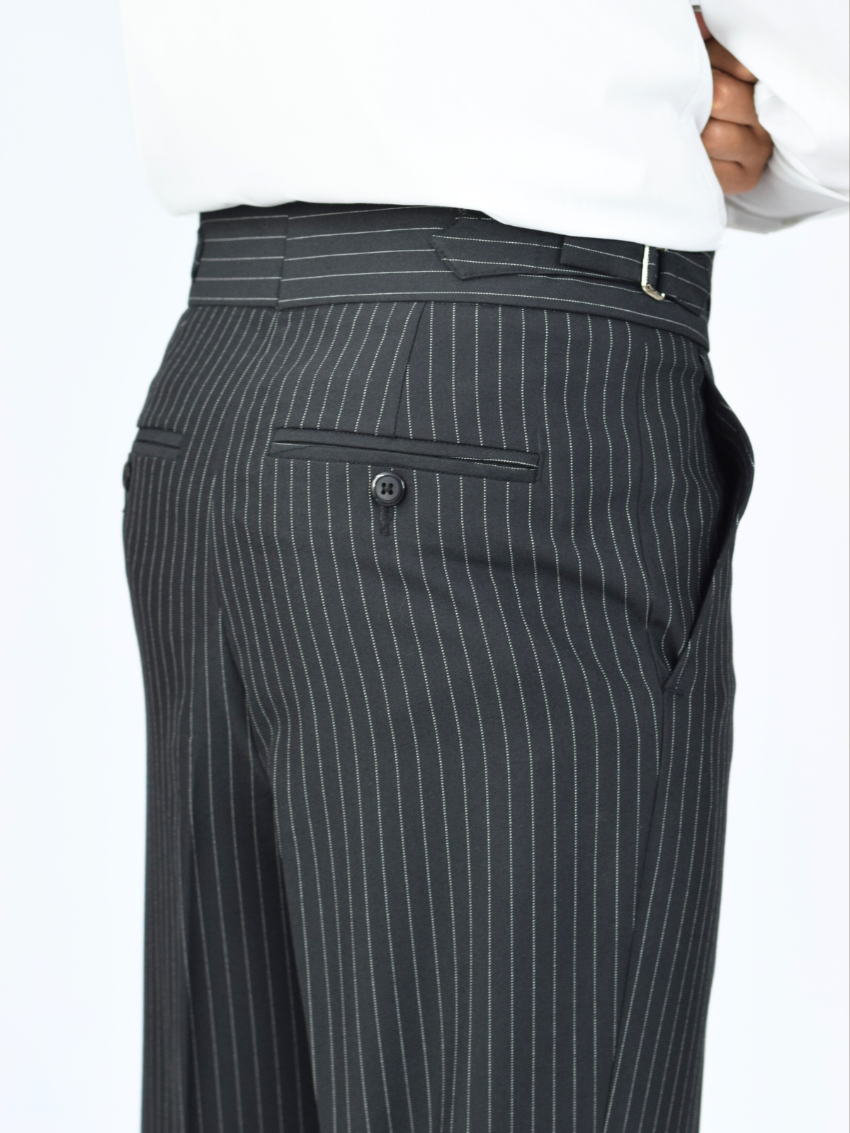 Black Striped Formal Trouser