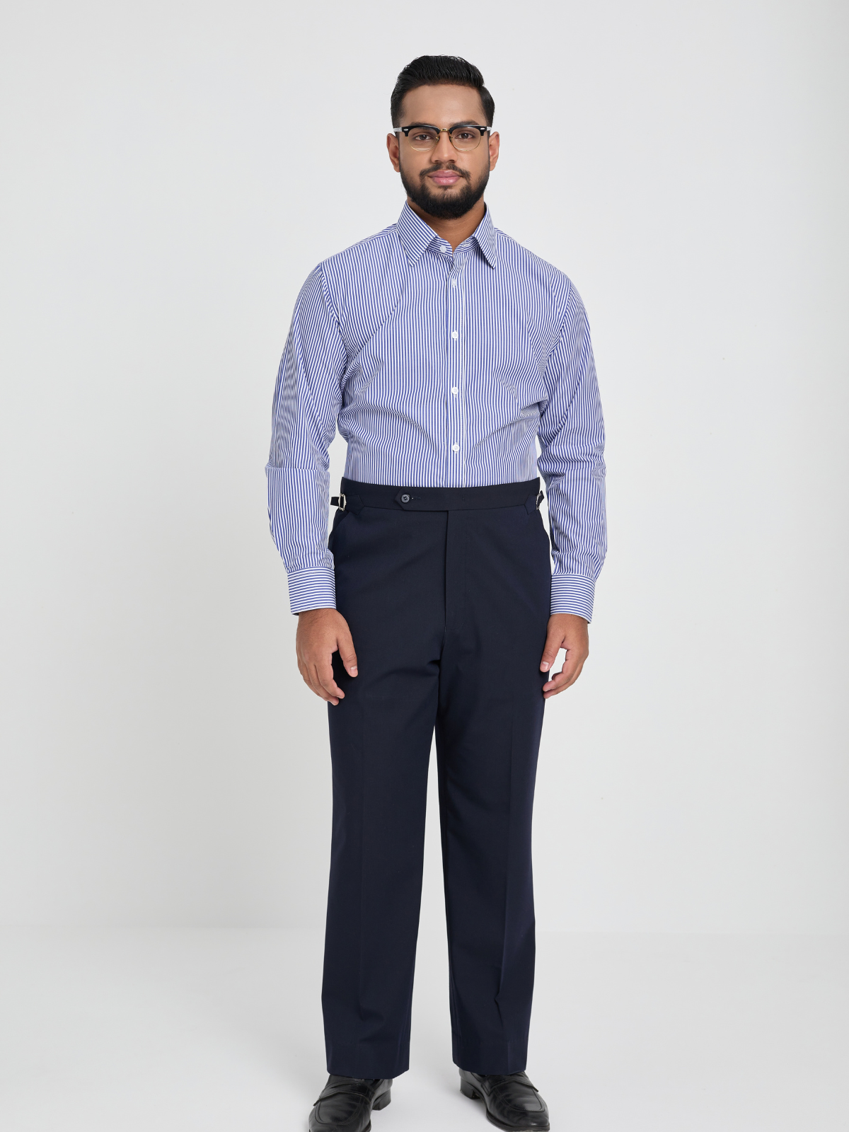 Blue & White Bengal Stripe Shirt