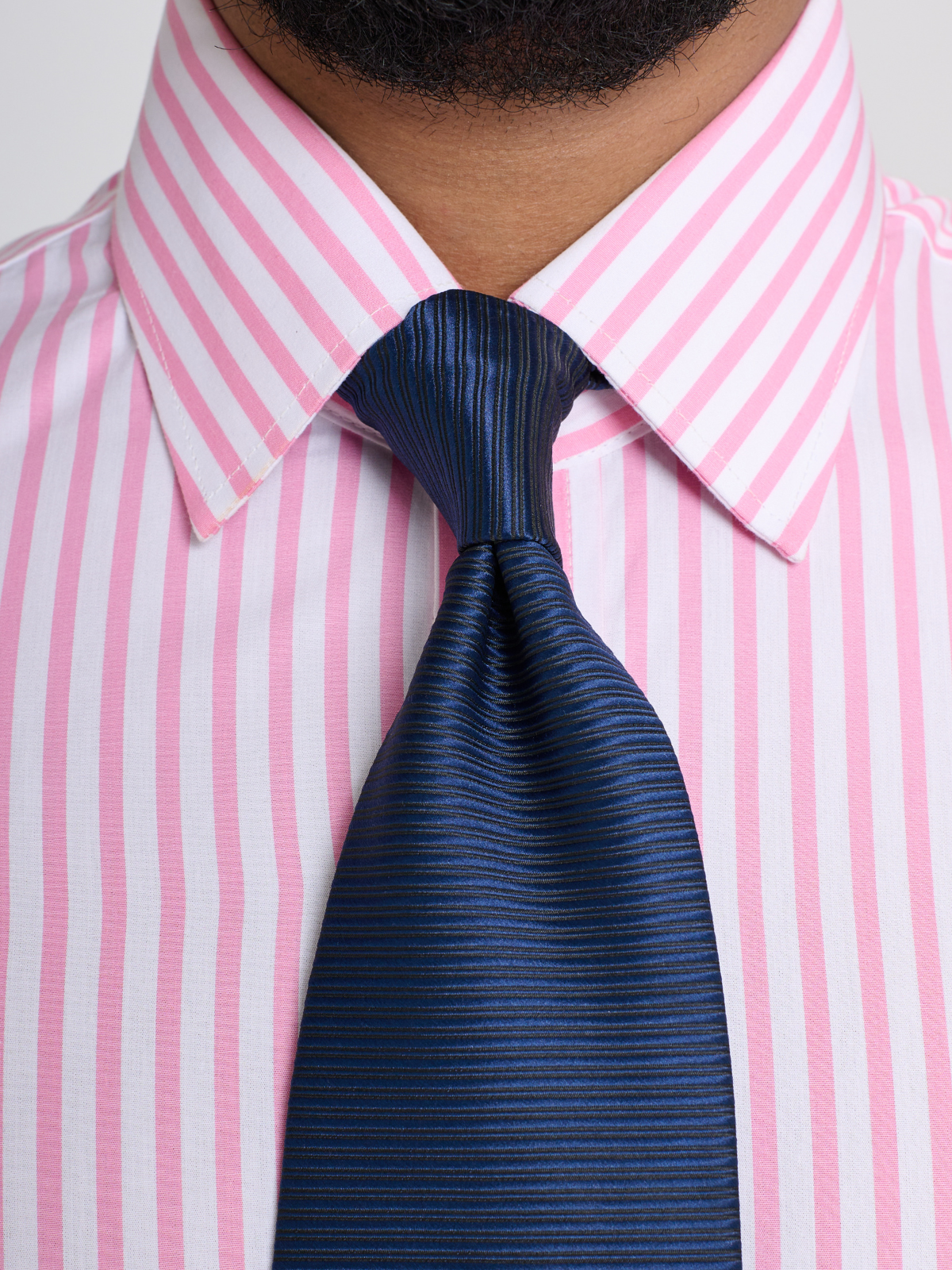 Pink Bengal Stripe Spread Collar Shirt