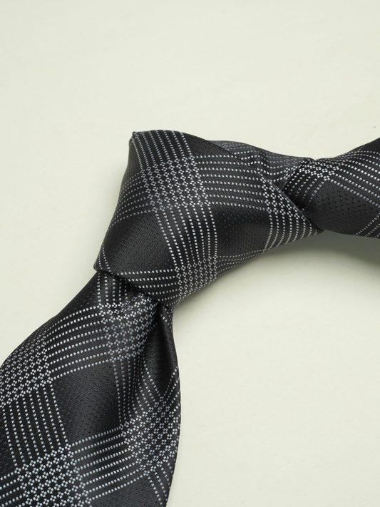 Chequered Black Tie