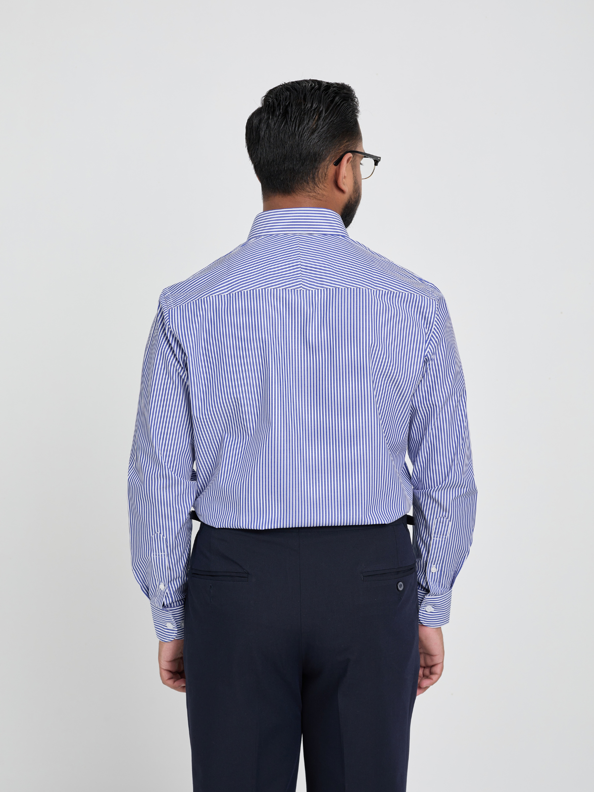 Blue & White Bengal Stripe Shirt