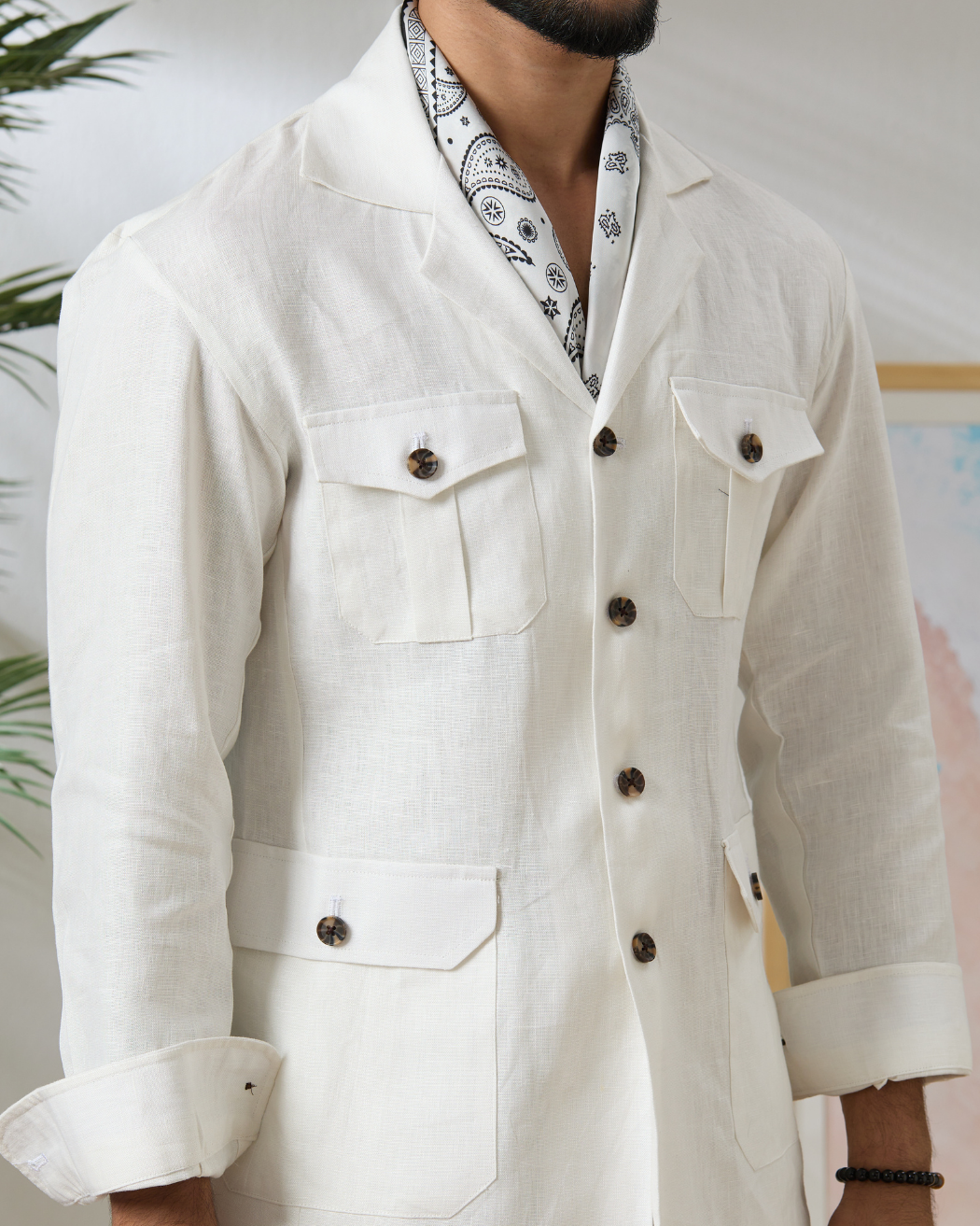 Ivory Field Shacket