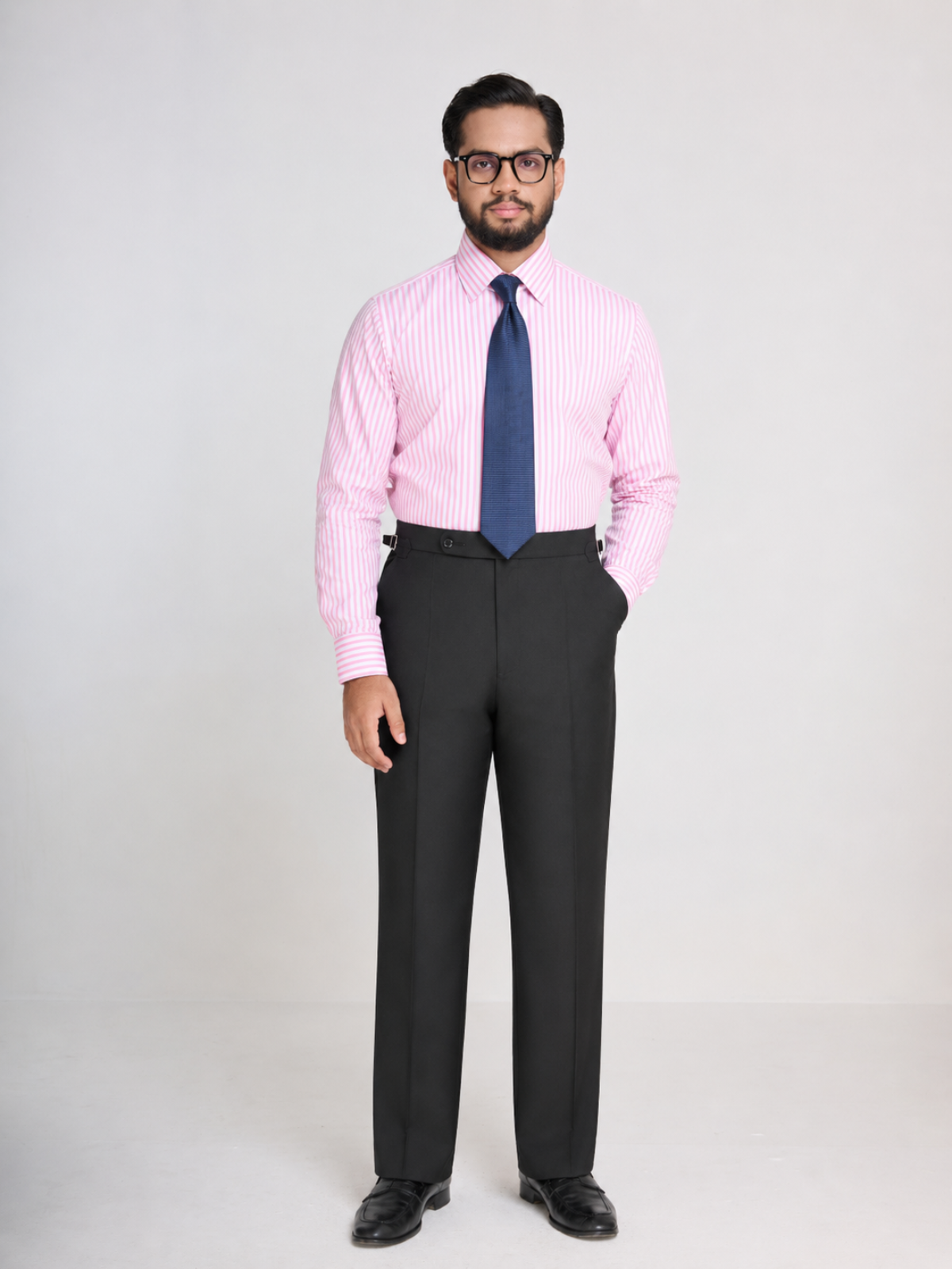 Pink Bengal Stripe Spread Collar Shirt
