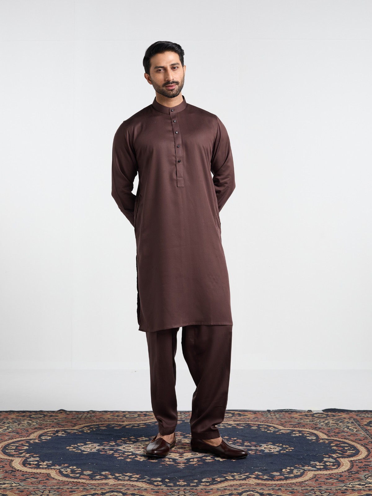 Brown Classic Kabli Suit