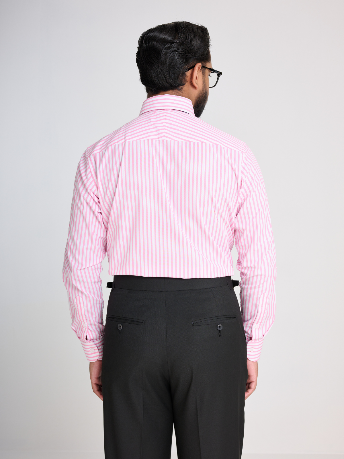 Pink Bengal Stripe Spread Collar Shirt