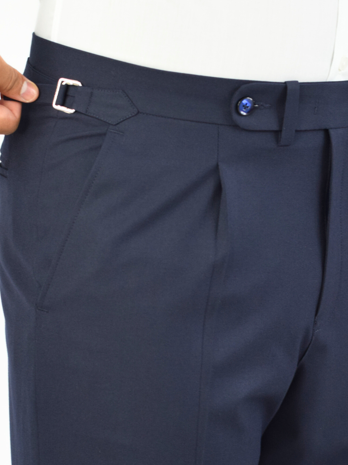 Navy Single Button Formal Trouser