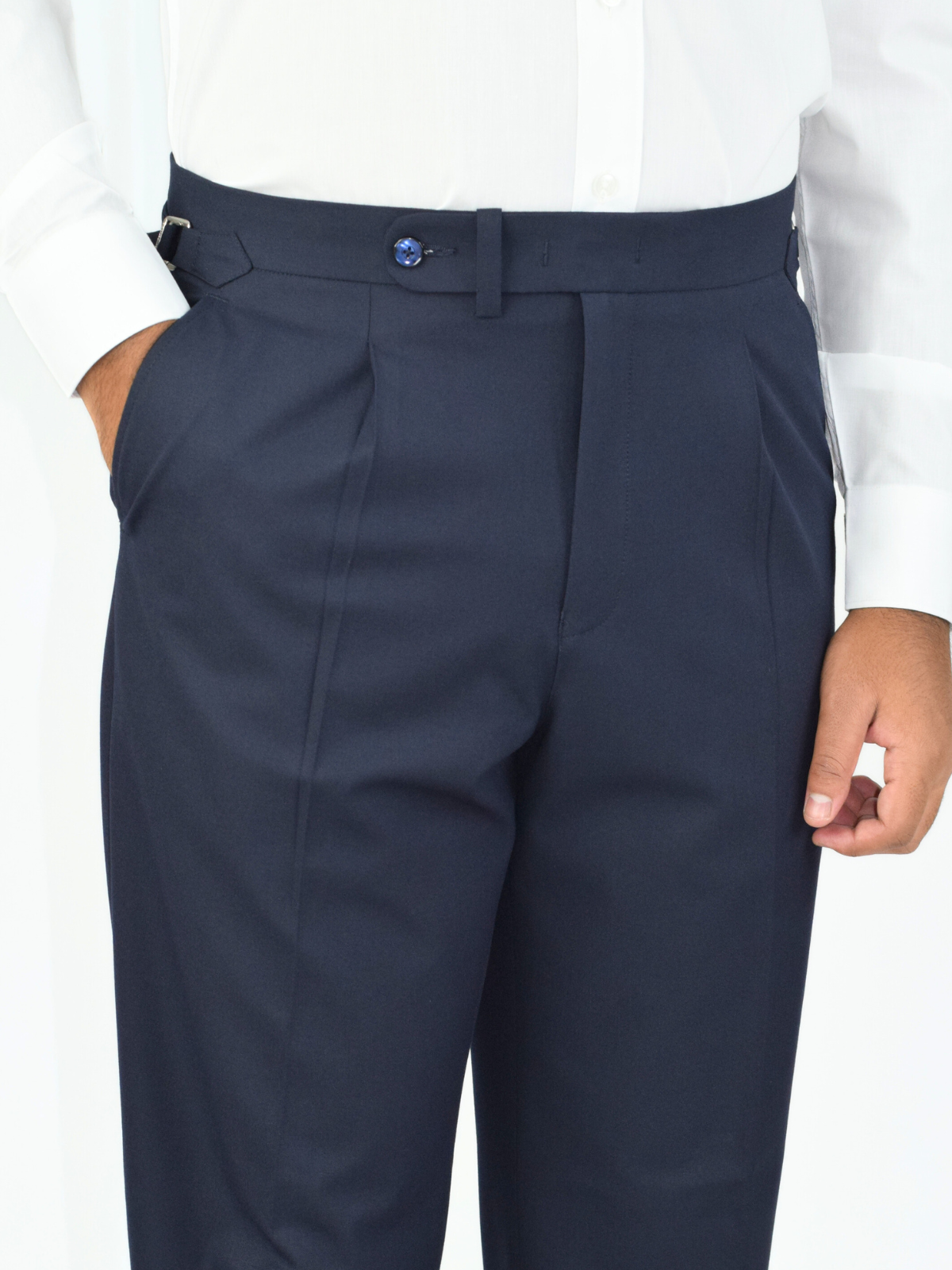 Navy Single Button Formal Trouser