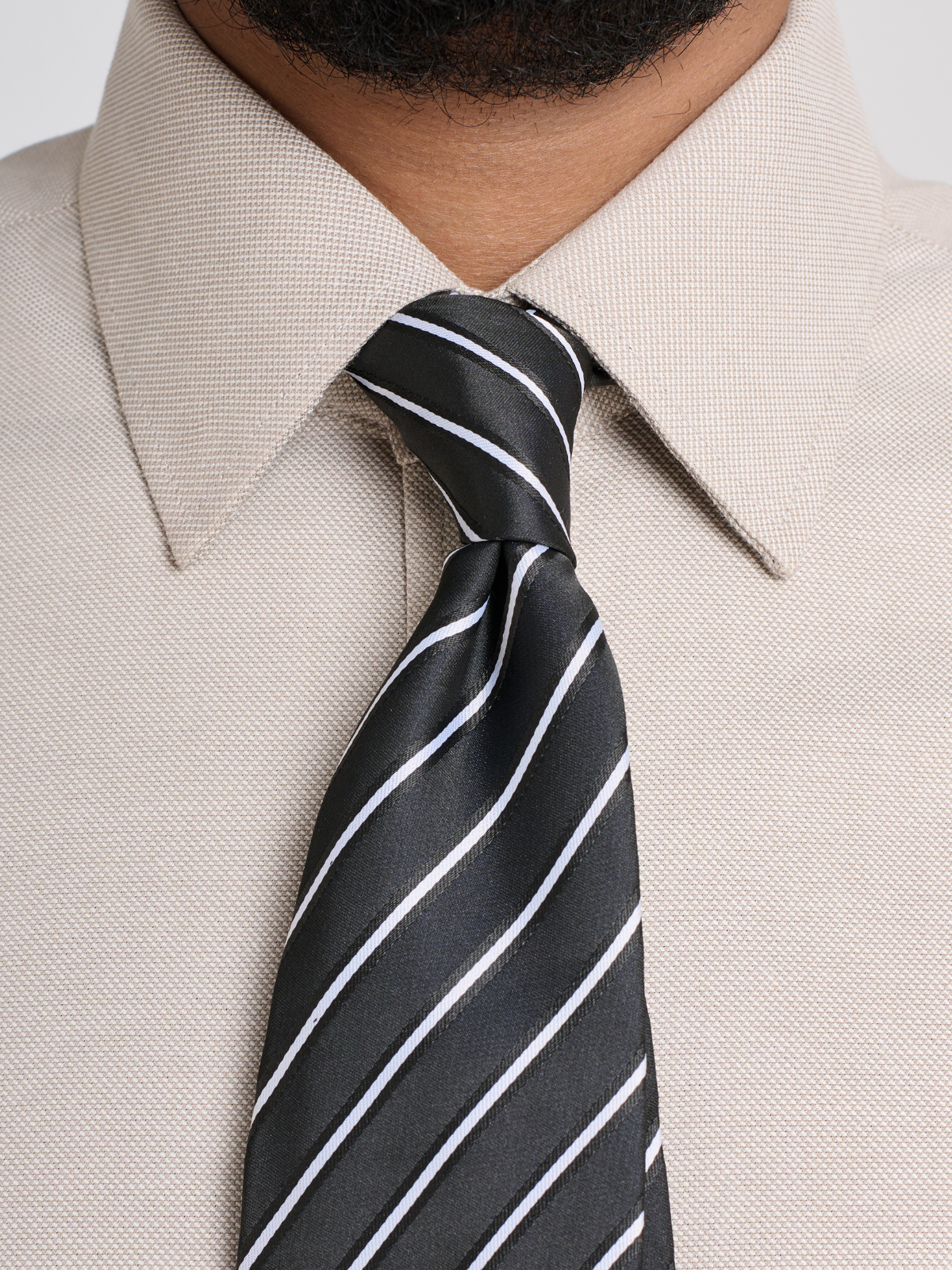 Sand Textured Spread Collar Shirt