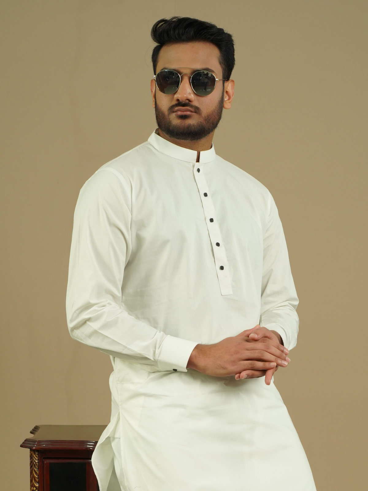 White Kabli Suit