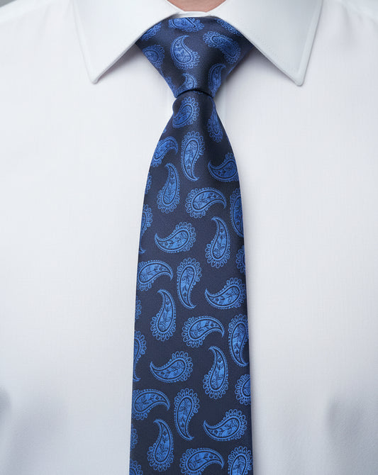 The Cobalt Floret Tie
