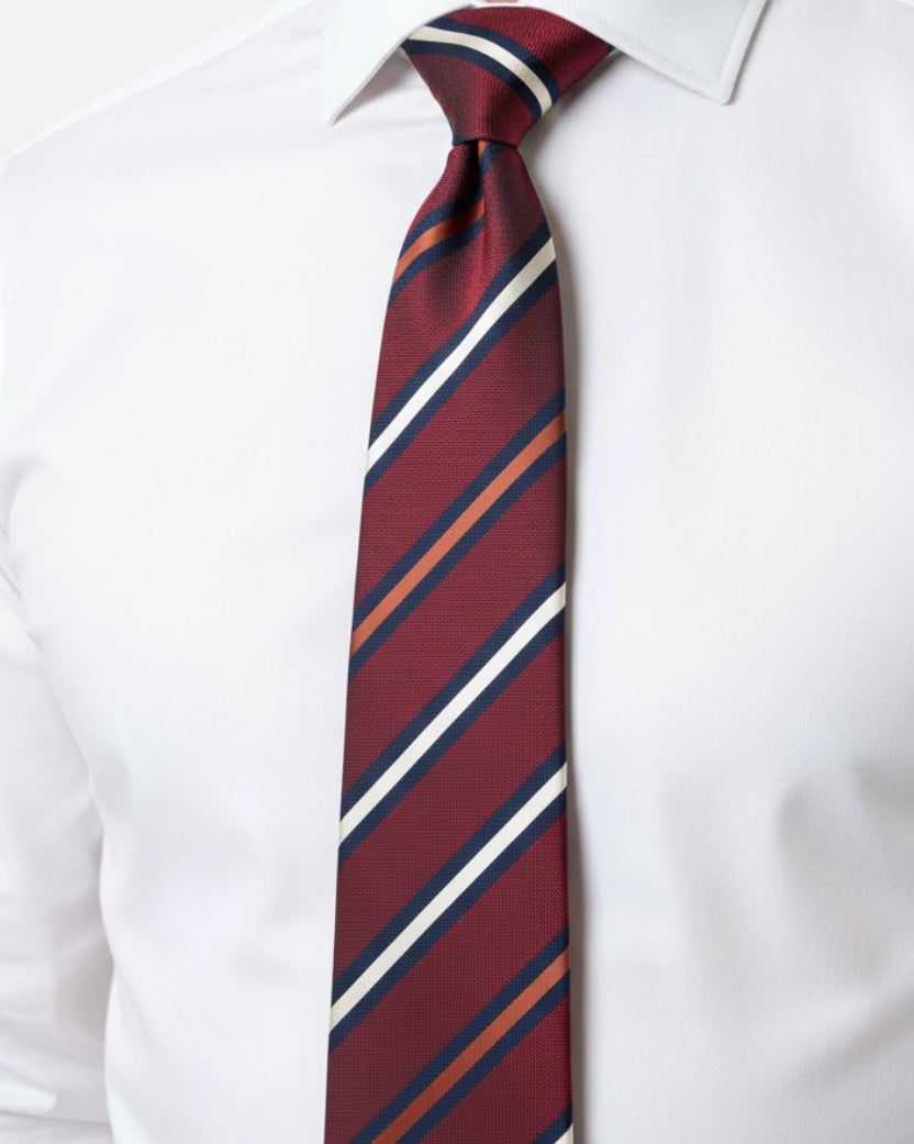 Burgundy Regent Stripe Tie