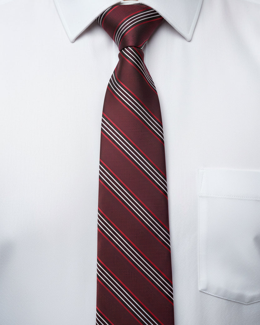 Burgundy Regent Stripe Tie