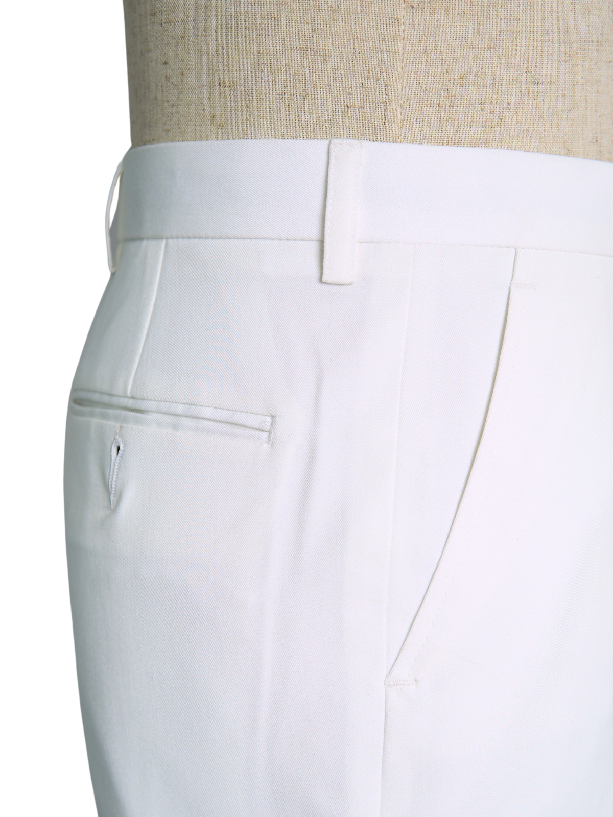 White Belt Loop Formal Trouser