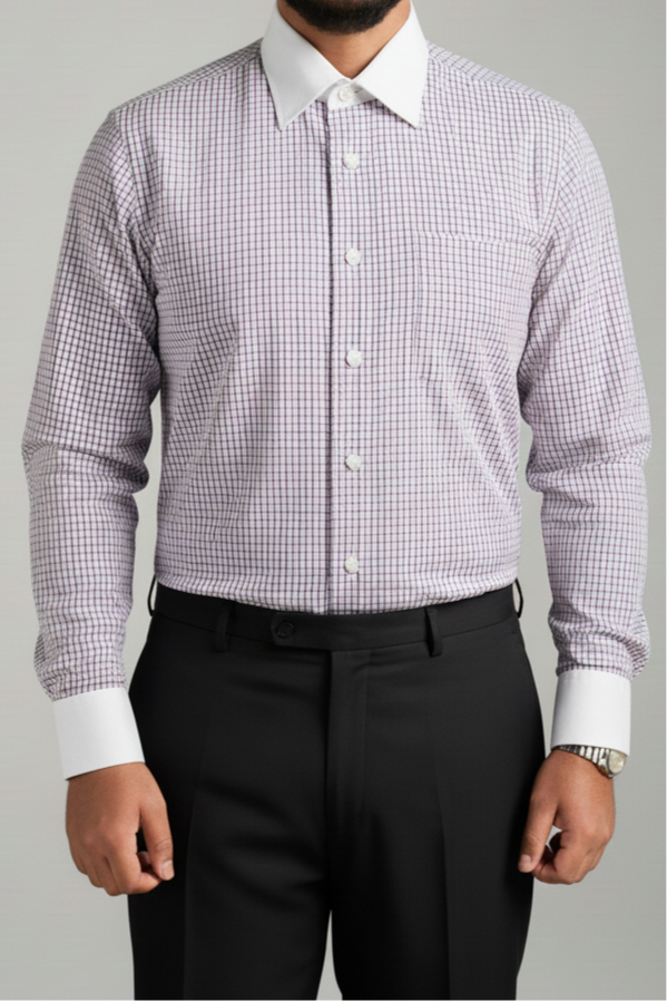 Winchester Purple Chalk Formal Shirt