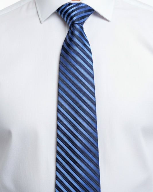Azure Regent Stripe Tie