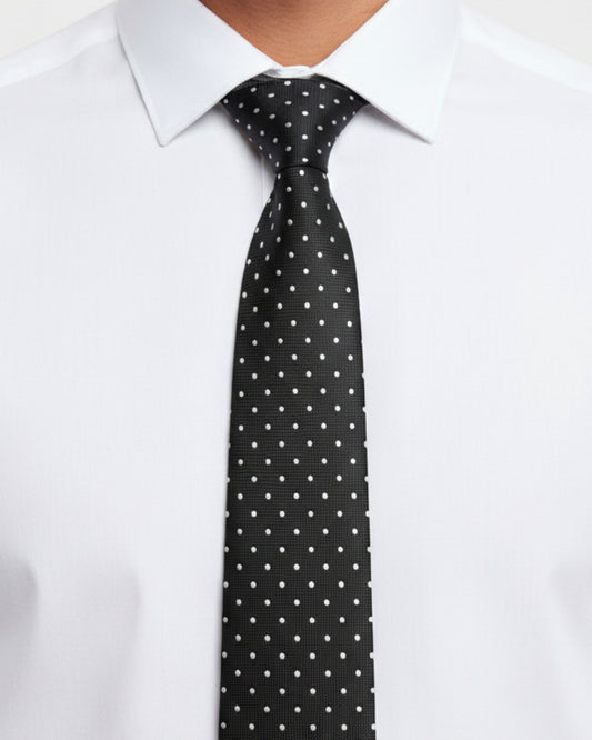 Black Micro-Dot Tie