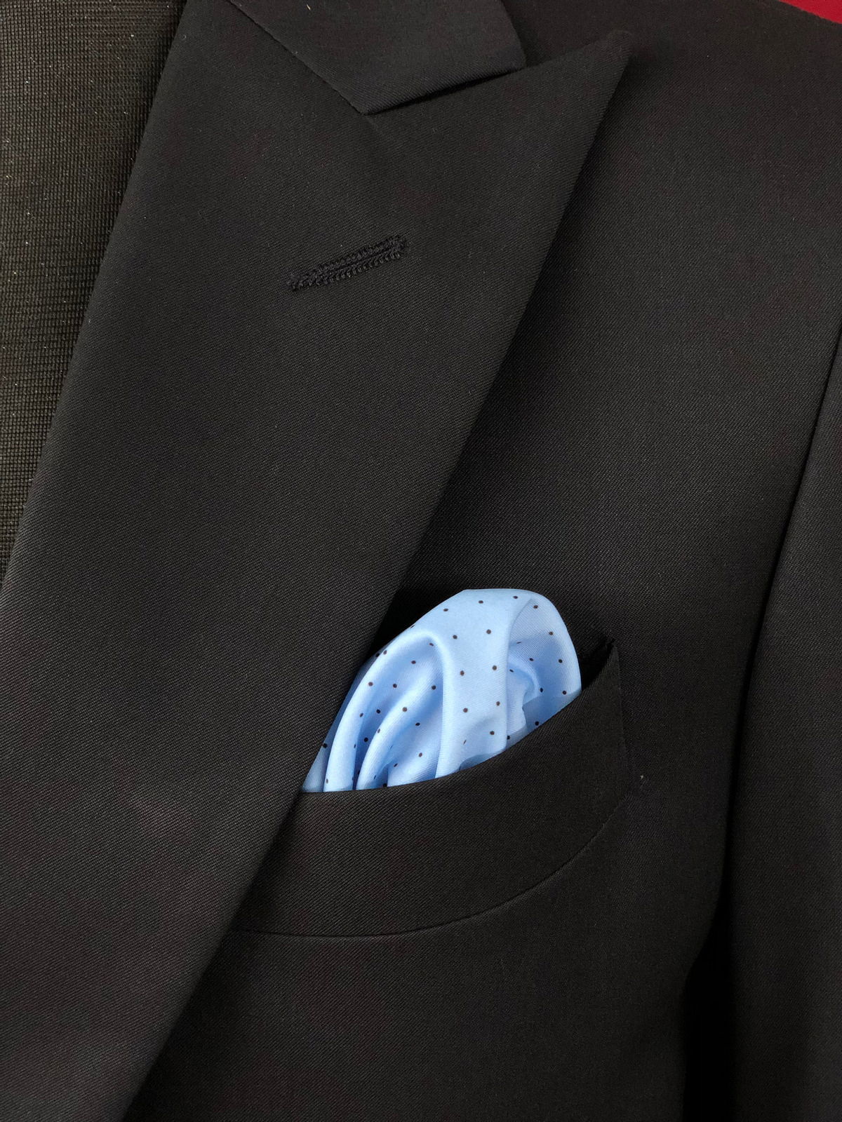 Sky Blue dotted Pocket Square