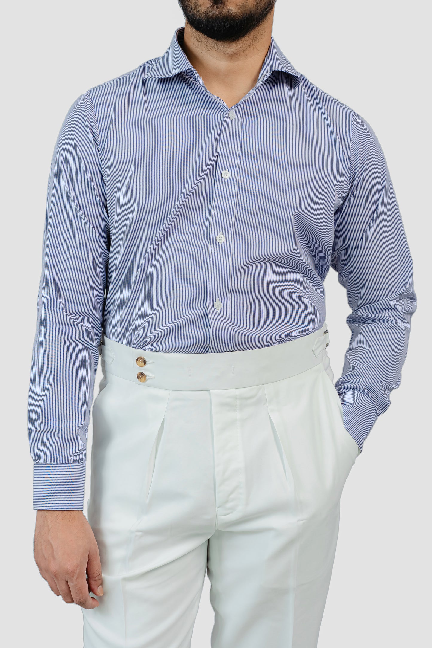 Blue Subtle Stripe Formal Shirt