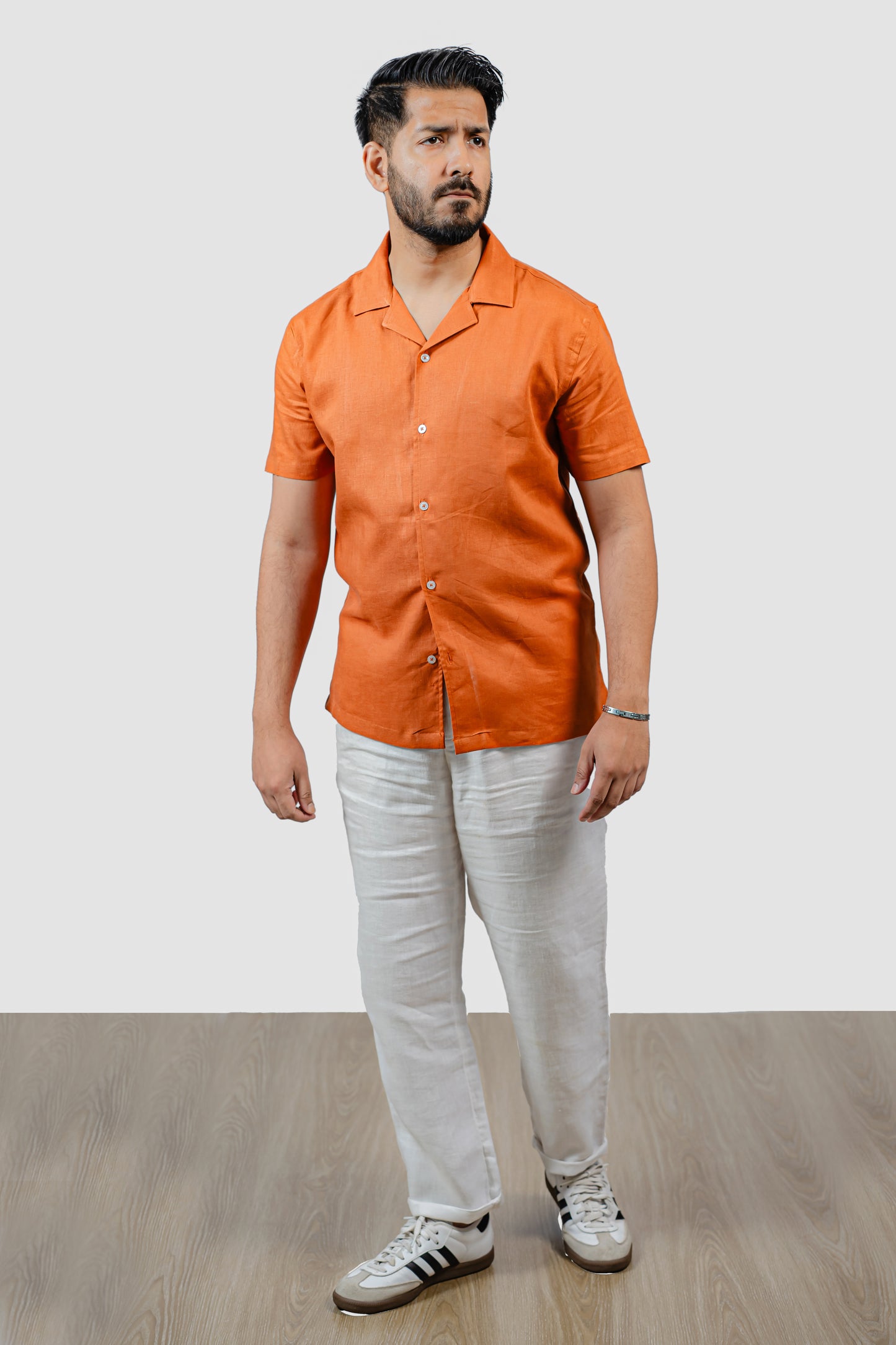 Terracotta Cuban Half Shirt