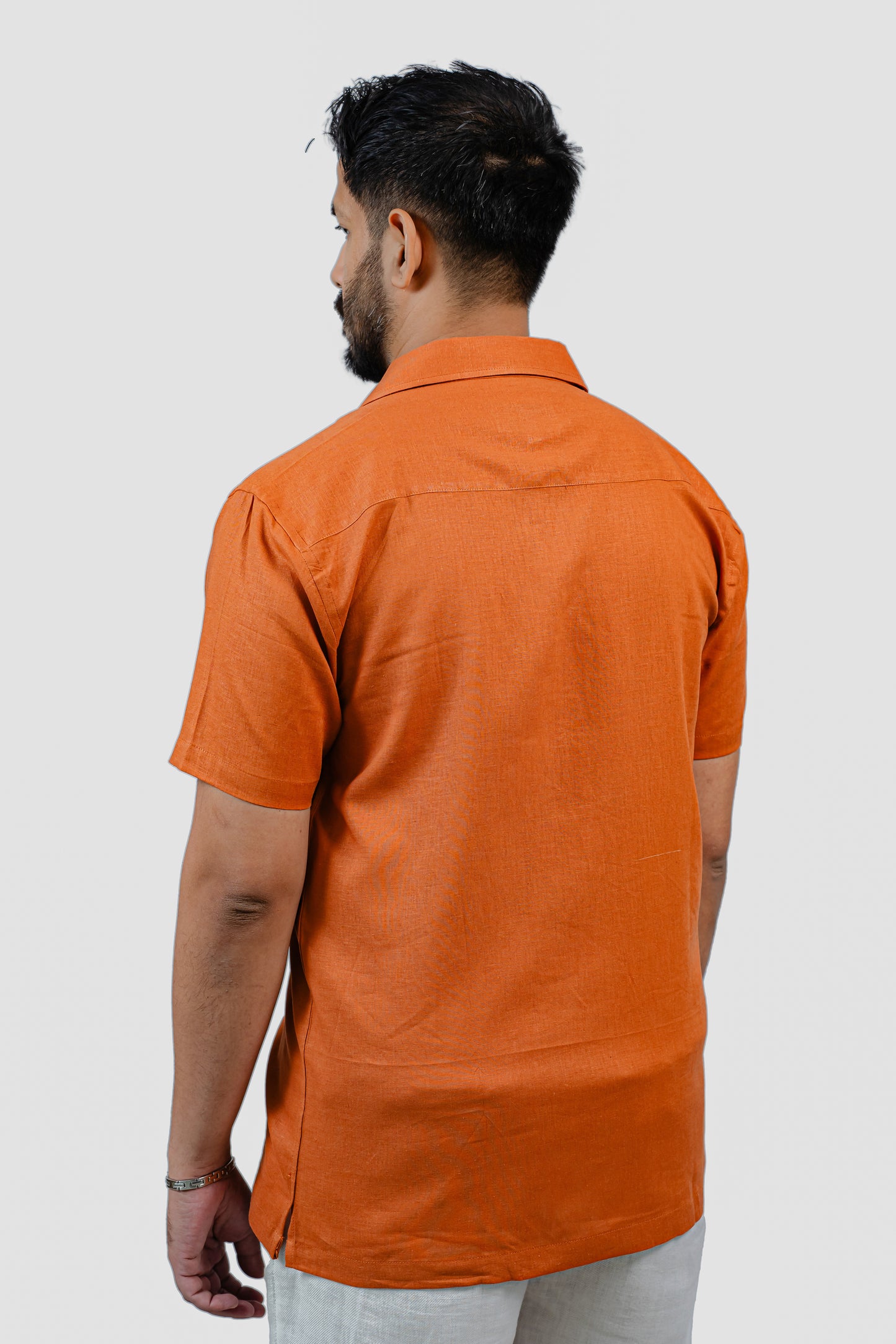 Terracotta Cuban Half Shirt – Gentleman’s Wardrobe