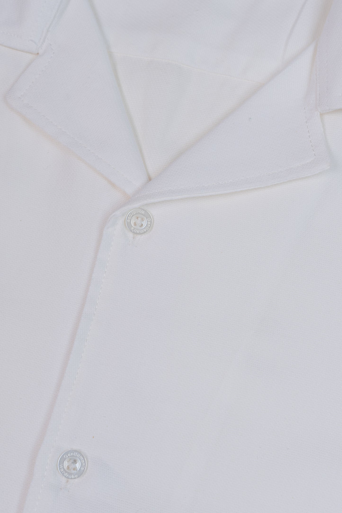 White Cuban Half Shirt