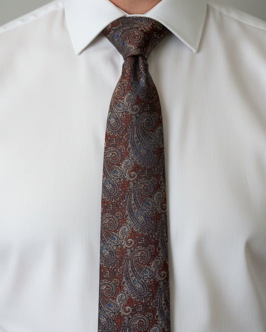 Rust Vintage Paisley Tie