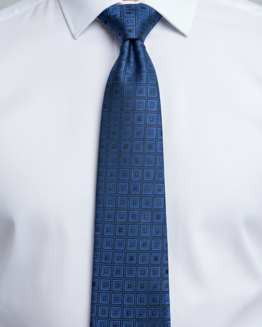 Azure Mosaic Tie