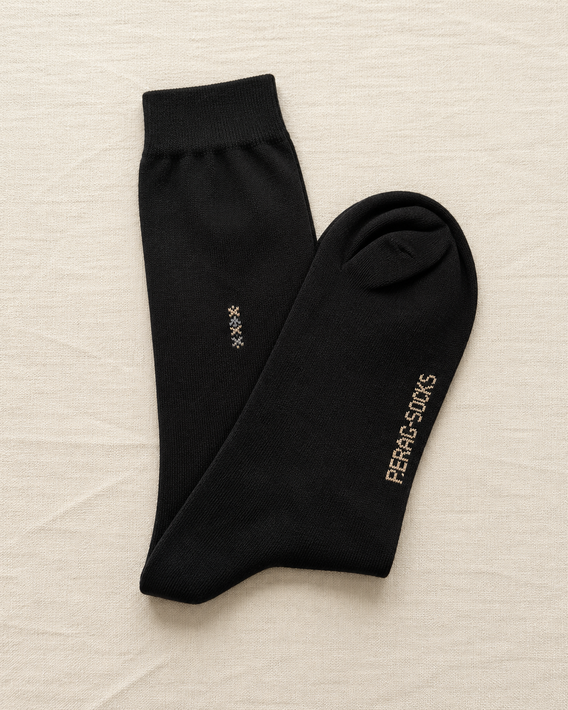 Black Minimal Motif Socks
