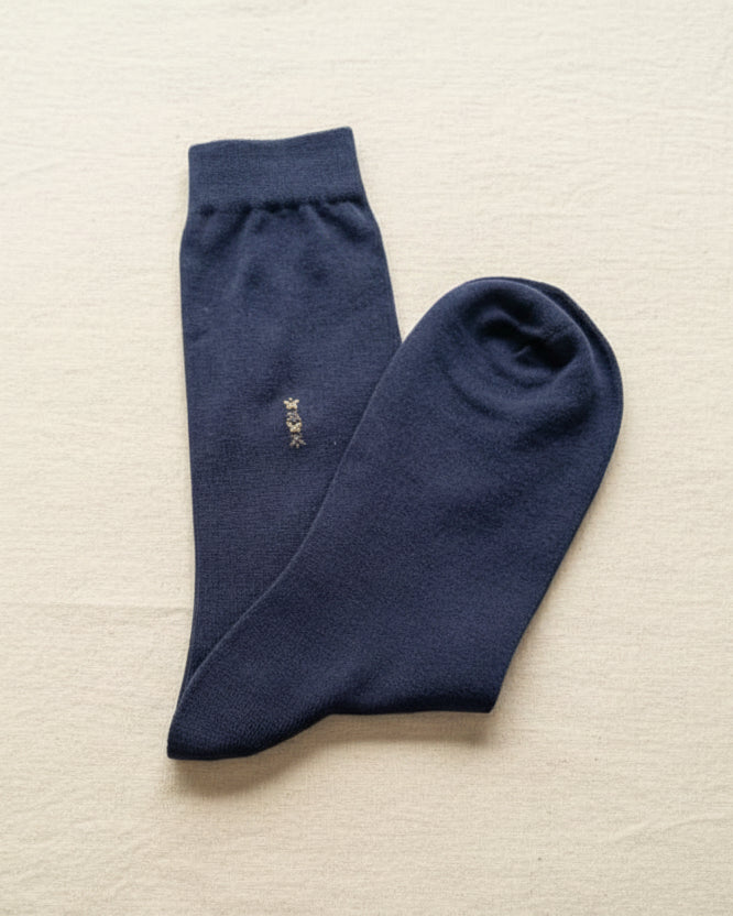 Solid Cotton Socks – Classic Navy