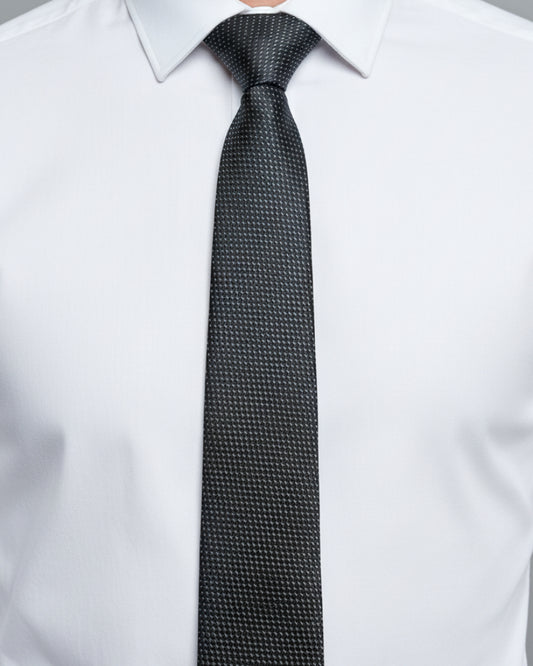 black pin dot Tie