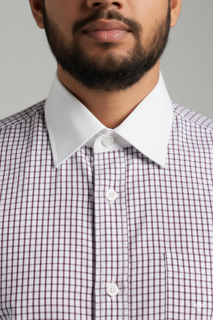 Winchester Purple Chalk Formal Shirt