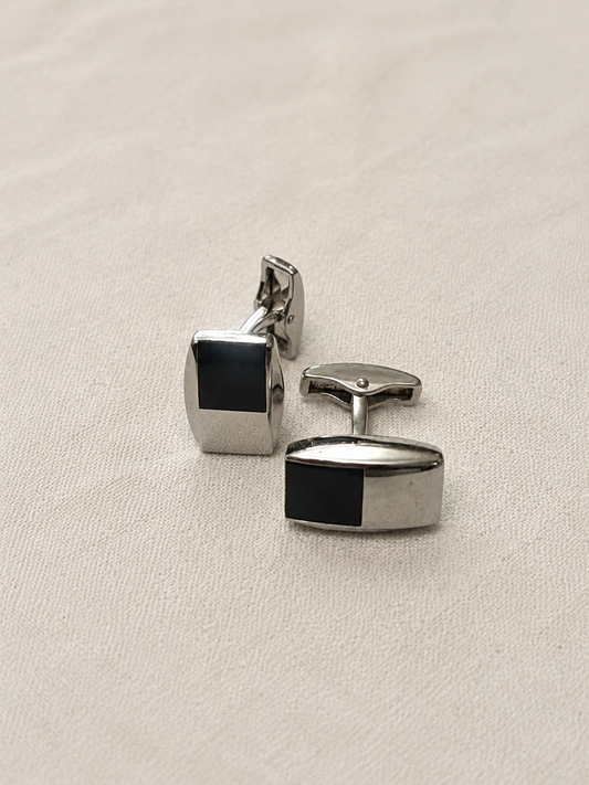 Monaco Black Inlay Cufflinks