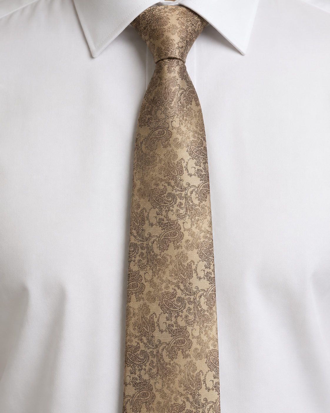 Heritage Paisley Tie – Sand