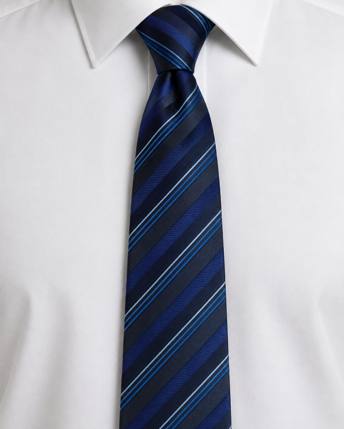 Midnight Riviera Stripe Tie – Navy