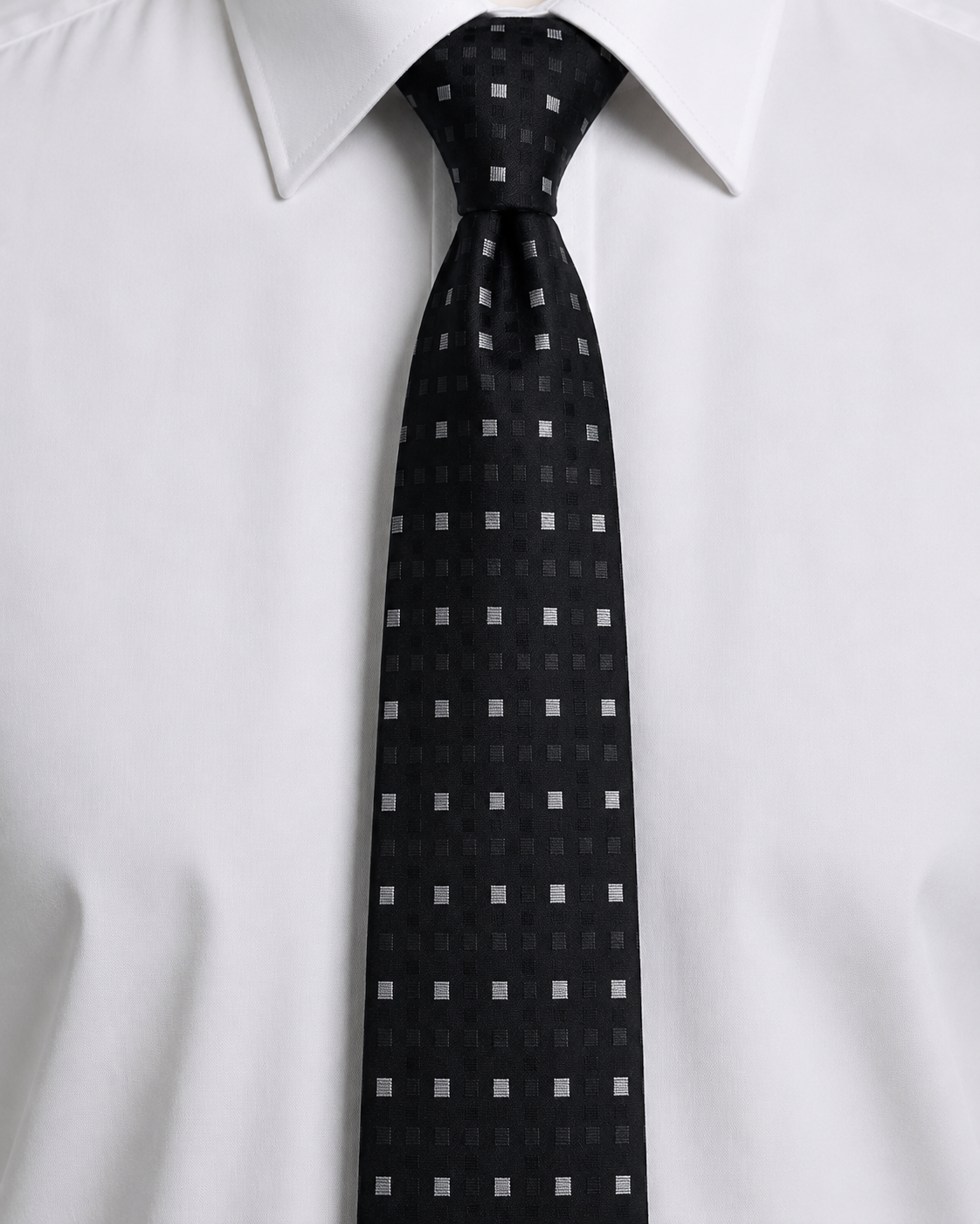 Sterling Grid Tie – Black & Silver