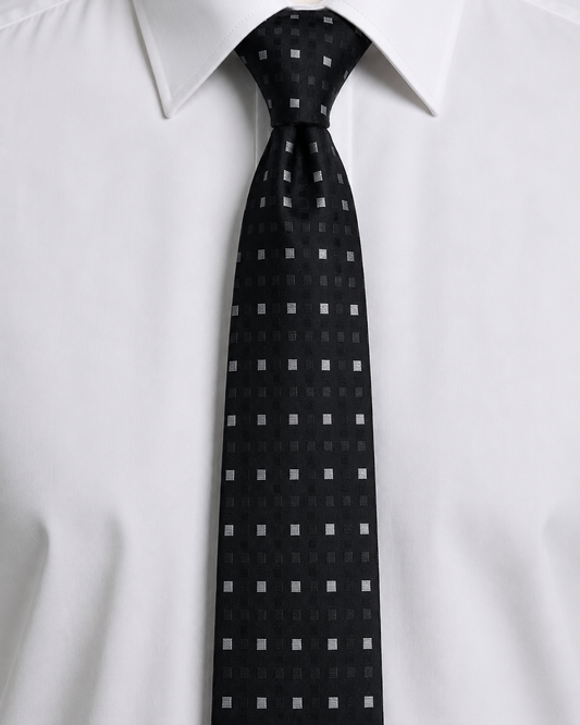 Sterling Grid Tie – Black & Silver