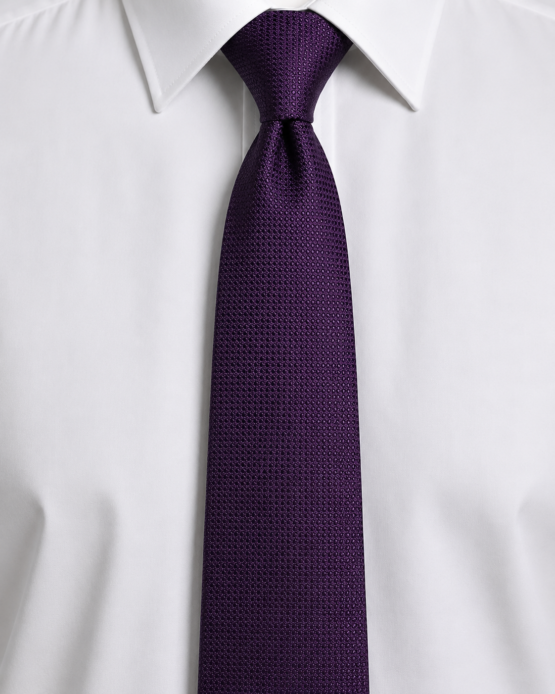 Royal Aubergine Weave Tie – Purple